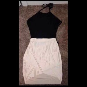 Nude & Black Body Con Dress